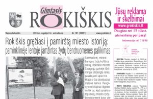 Antradienio "Gimtajame Rokiškyje" skaitykite