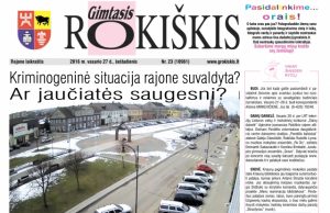 Šeštadienio "Gimtojo Rokiškio" numeris.