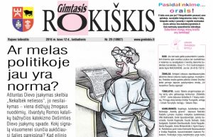 Šeštadienio "Gimtojo Rokiškio" numeris.