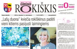 Ketvirtadienio "Gimtojo Rokiškio" numeris.