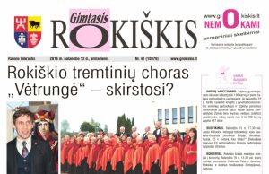 Skaitykite antradienio “Gimtąjį Rokiškį” Antradienio "Gimtojo Rokiškio" numeris.