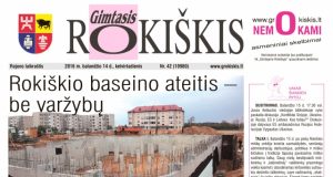Ketvirtadienio "Gimtojo Rokiškio" numeris.