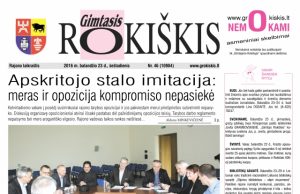 Skaitykite šeštadienio “Gimtąjį Rokiškį” Šeštadienio "Gimtojo Rokiškio" numeris.