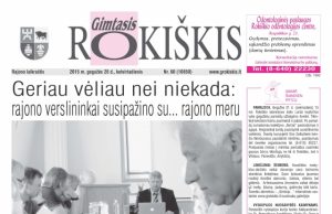 Ketvirtadienio "Gimtajame Rokiškyje" skaitykite...