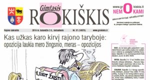 Šeštadienio "Gimtojo Rokiškio" numeris.