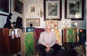 Architektas Jonas Zibolis savo bute Antakalnyje. 2003 m.