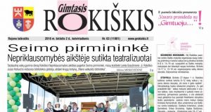 06-02 "Gimtojo Rokiškio" numeris.