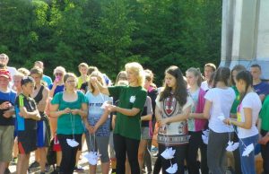 Pandėlio gimnazijos renginio akimirka. Organizatorių nuotr.