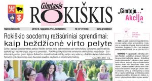 08-27 "Gimtojo Rokiškio" numeris.