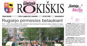 08-30 "Gimtojo Rokiškio" numeris.