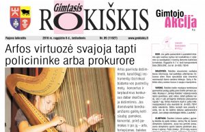 08-06 "Gimtojo Rokiškio" numeris.