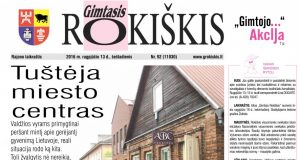 08-13 "Gimtojo Rokiškio" numeris.