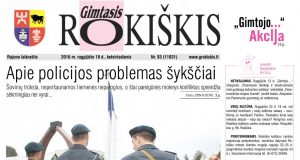 08-18 "Gimtojo Rokiškio" numeris.