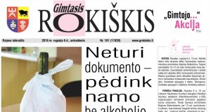 09-06 "Gimtojo Rokiškio" numeris.