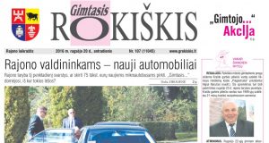 09-20 "Gimtojo Rokiškio" numeris.