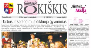 10-04 "Gimtojo Rokiškio" numeris.