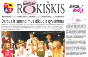 10-04 "Gimtojo Rokiškio" numeris.