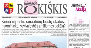 10-15 "Gimtojo Rokiškio" numeris.