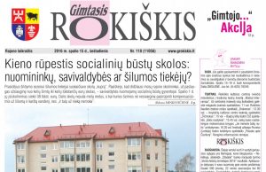 10-15 "Gimtojo Rokiškio" numeris.