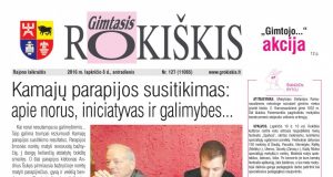"Gimtasis Rokiškis" 2016 m. lapkričio 8 d., antradienis. Nr. 127 (11065).