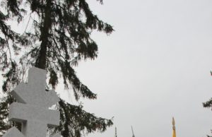 Kazliškio klebonas pašventino paminklą 1949 m. vasario 16 d. Lietuvos laisvės kovos sąjūdžio deklaracijos signatarui Vytautui Gužui-Kardui. L. Dūdaitės-Kralikienės nuotr.