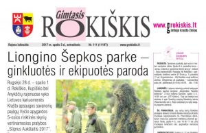 „Gimtasis Rokiškis“ 2017 m. spalio 3 d., antradienis