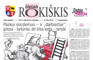 „Gimtasis Rokiškis“ 2017 m. lapkričio 14 d., antradienis