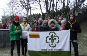Istoriniam įvykiui atminti skautų bėgimas ir Rokiškio žemės relikvija