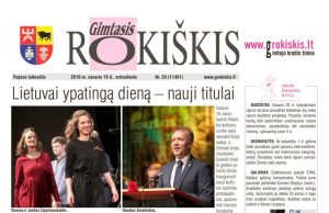 „Gimtasis Rokiškis“ 2019 m. vasario 19 d., antradienis