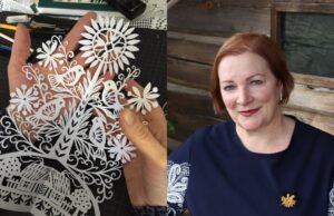 Iššūkius priimanti menininkė kai ką palieka podukros vietoje