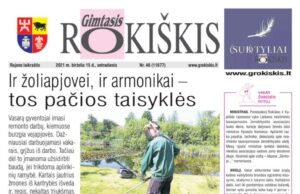 „Gimtasis Rokiškis“ 2021 m. birželio 15 d., antradienis