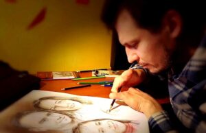 Dailininko karjerą Aurelijus pradėjo nuo dvejeto už piešimą