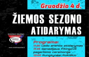 Šeštadienį – žiemos sezono atidarymas ledo arenoje