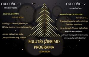 Eglutės įžiebimo programa Južintuose