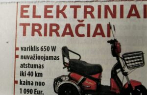 Kalėdinė svajonė netekus kojos – elektrinis triratis