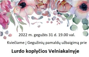 Kviečia į Gegužinių pamaldų užbaigimą