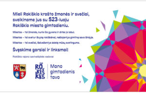 Sveikinimas rokiškėnams ir svečiams