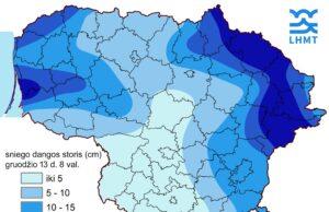 Rokiškyje – didžiausia sniego danga
