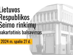 Spalio 22–24 dienomis prasideda išankstinis balsavimas