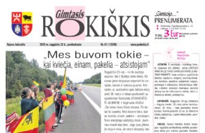 Rugpjūčio 22 d. numeryje skaitykite: