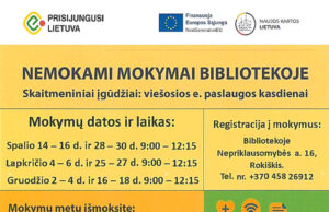 Nemokami mokymai. Registruokitės