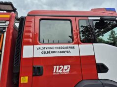 Ugnis įsiplieskė rūsyje