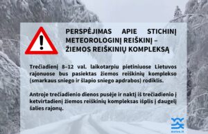 Laukiama smarkaus snygio