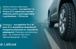 Mažėja greitis automagistralėse ir greitkeliuose, prasideda žieminių padangų sezonas