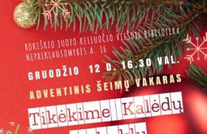ADVENTINIS ŠEIMŲ VAKARAS bibliotekoje