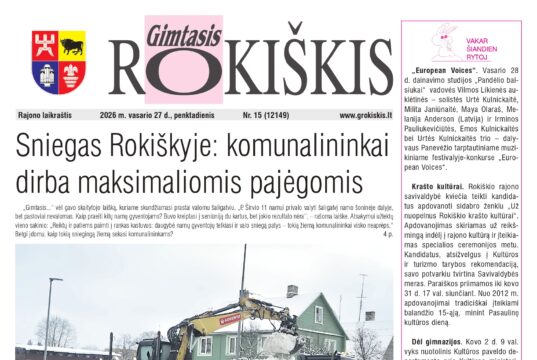 Naujame „Gimtojo Rokiškio“ numeryje: Nuo sniego gniaužtų iki bažnyčios sąskaitų!