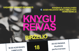 Vasaros vakaro renginys KNYGŲ REIVAS