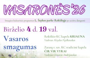 Smagios kultūrinės programos po atviru dangumi VASARONĖS tęsiasi