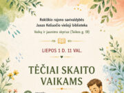 Kviečia į jaukius skaitymus su tėčiais
