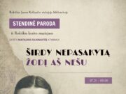 Stendinė paroda Matildos Olkinaitės atminimui „Širdy nepasakytą žodį aš nešu“